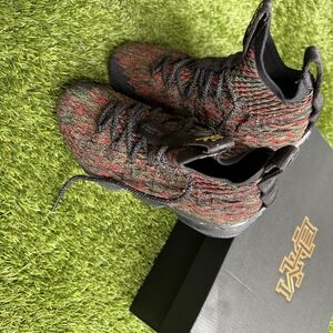 Youth LeBron Nike XV Lmtd Knit High-Top Sneakers, Size 6Y, Black, Red & Green